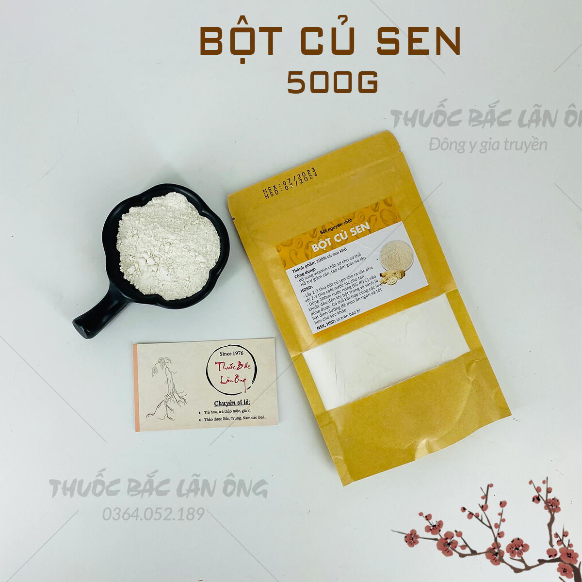 Bột củ sen sấy lạnh 500g