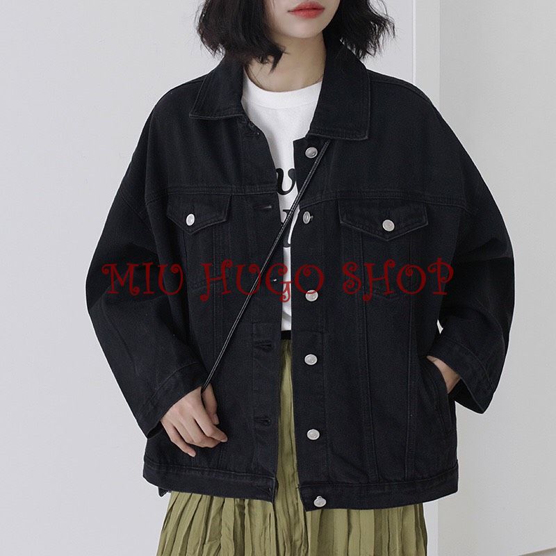 Áo Khoác Jean Nữ MJ 003 ĐEN Thời Trang Cao Cấp Cá Tính - Hàng Chuẩn Hình