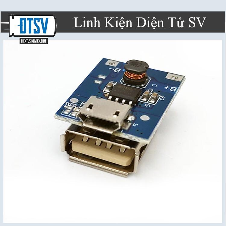 Mạch sạc pin dự phòng 5v-1a mini có led báo sạc