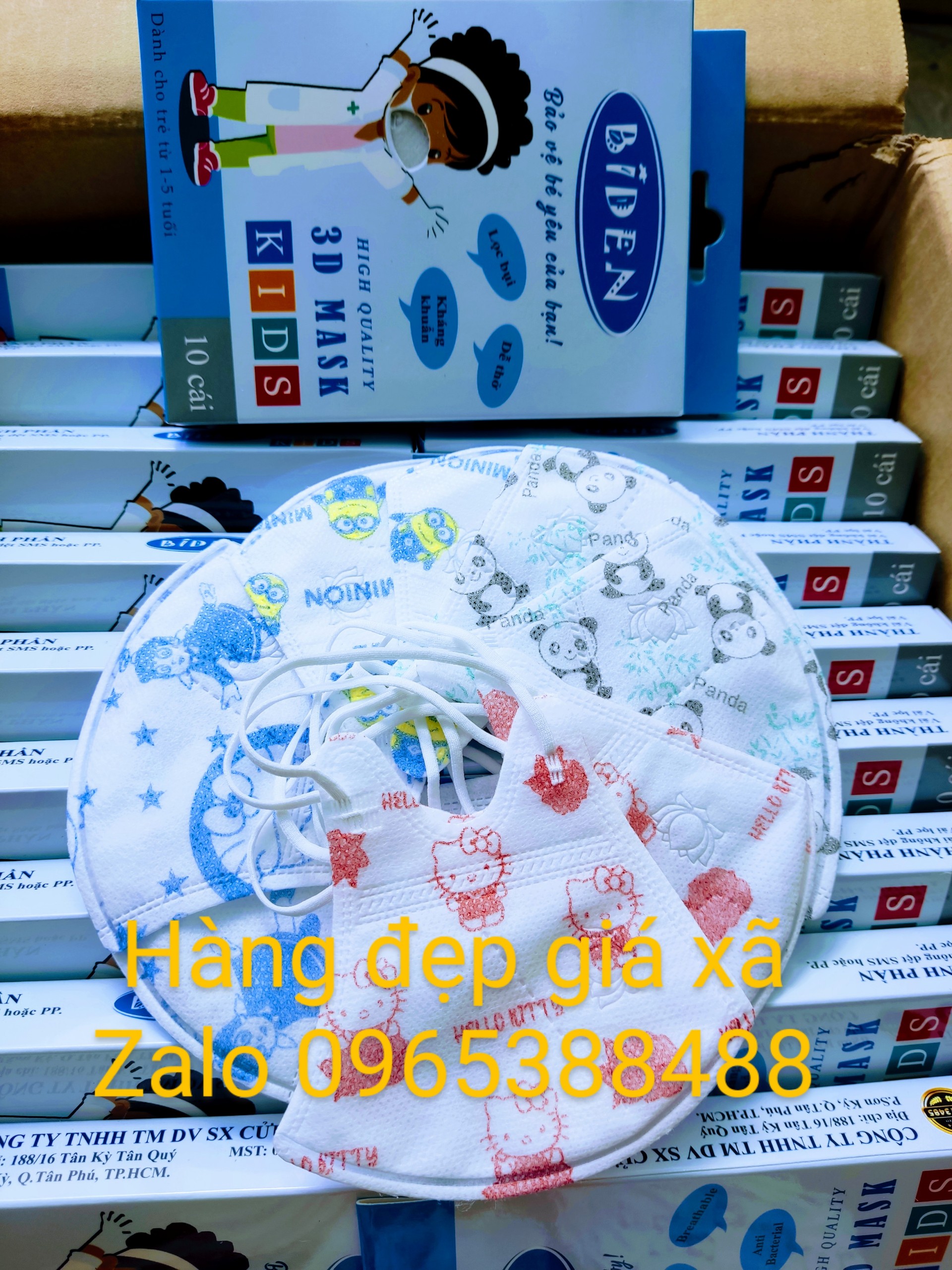 Hộp 10 chiếc khẩu trang 3D mask trẻ em