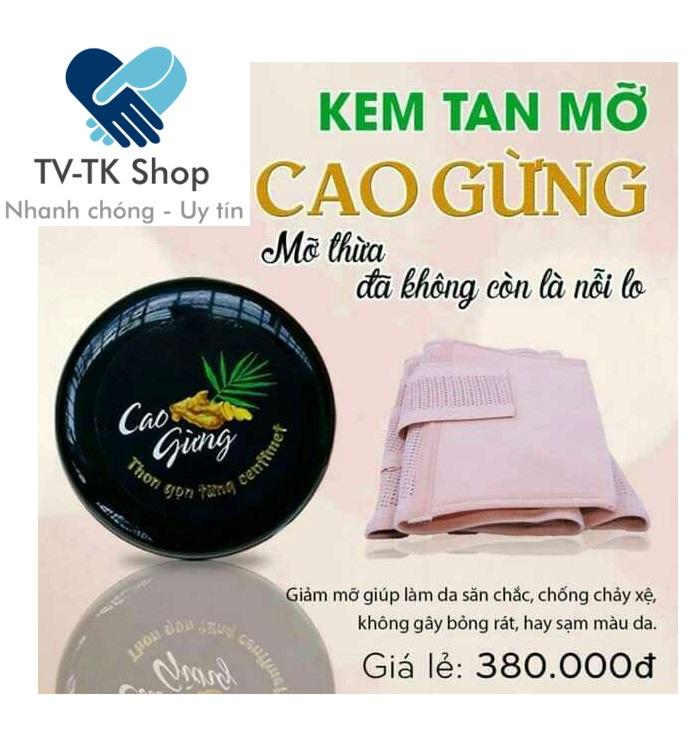 Bộ gel tan mỡ cao gừng + đai nịt bụng cao cấp