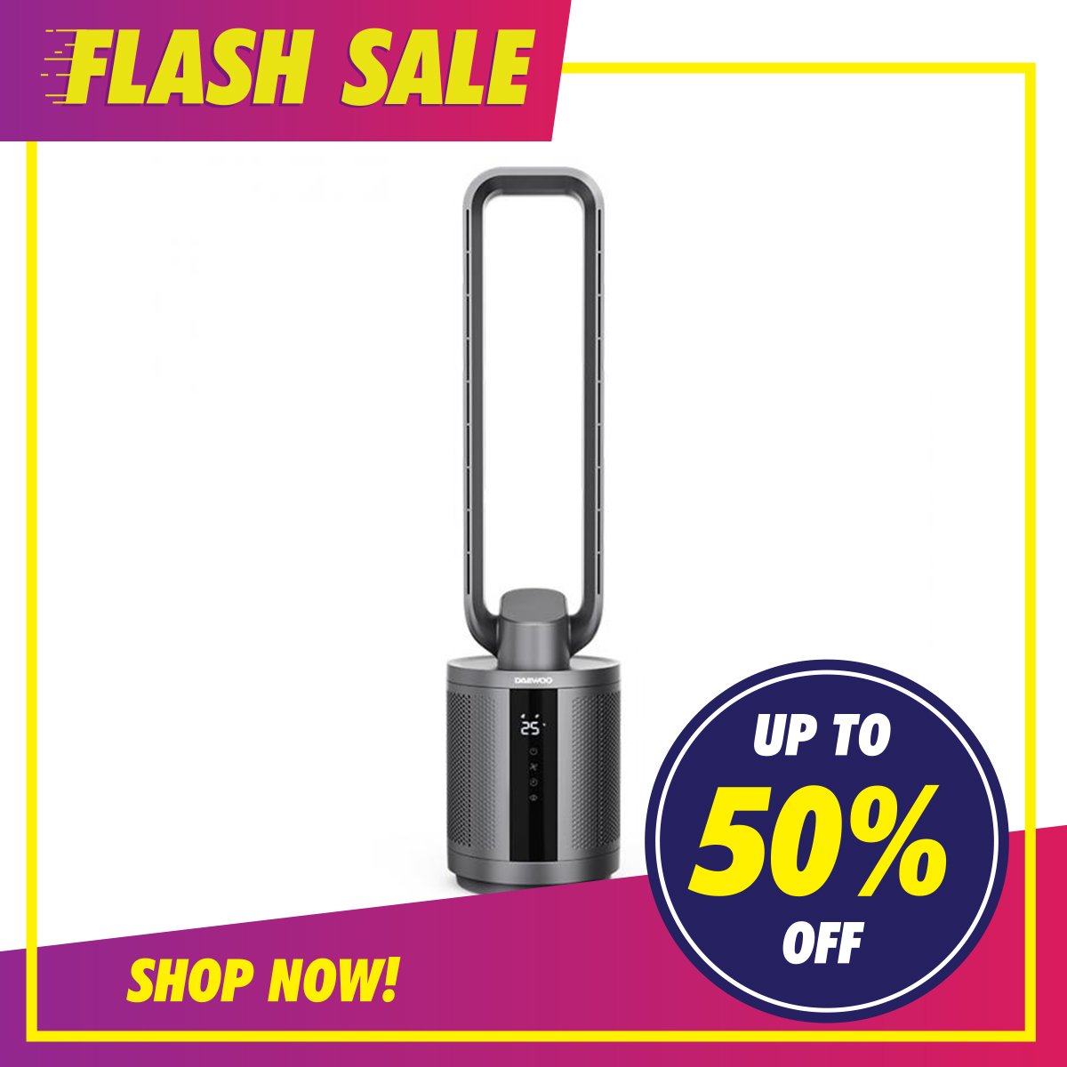 [HCM]Quạt không cánh Daewoo F9  MAX Bladeless Chính Hãng 2021