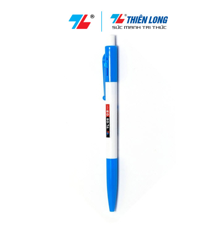 Bút bi thân xanh - trắng tl-08