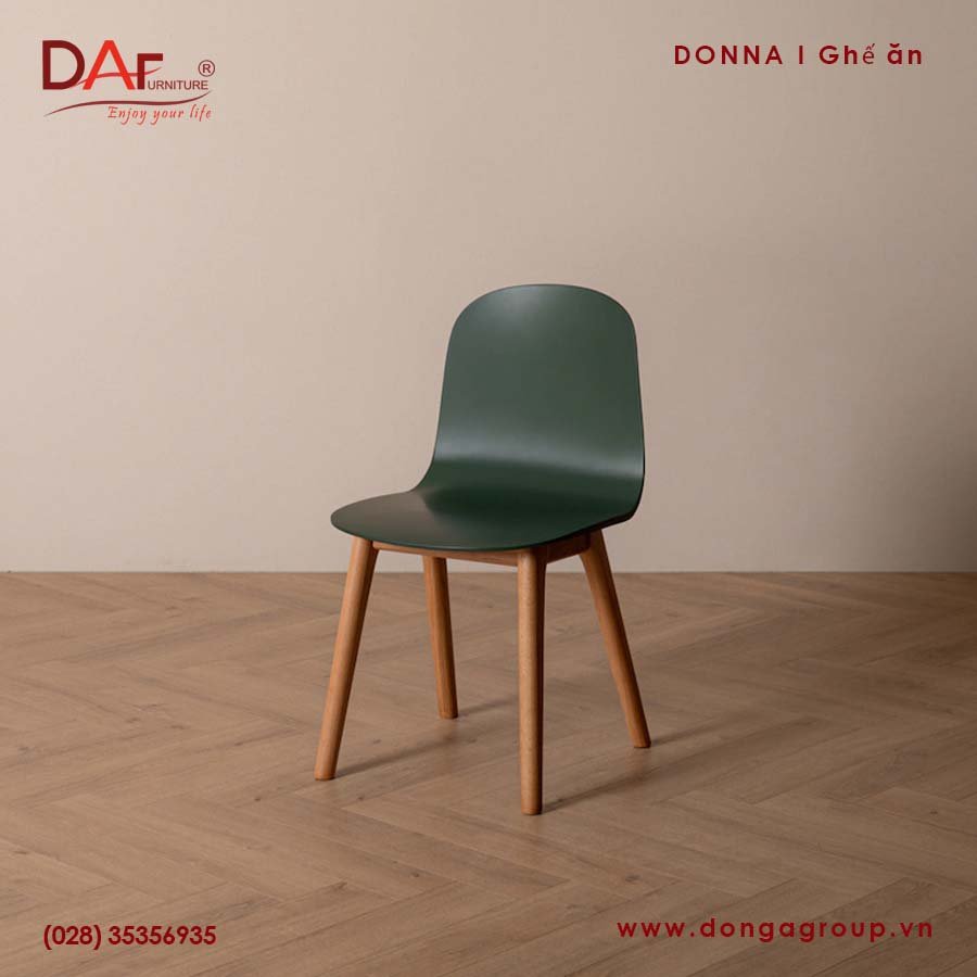 Ghế ăn donna - gỗ ash - xanh lá