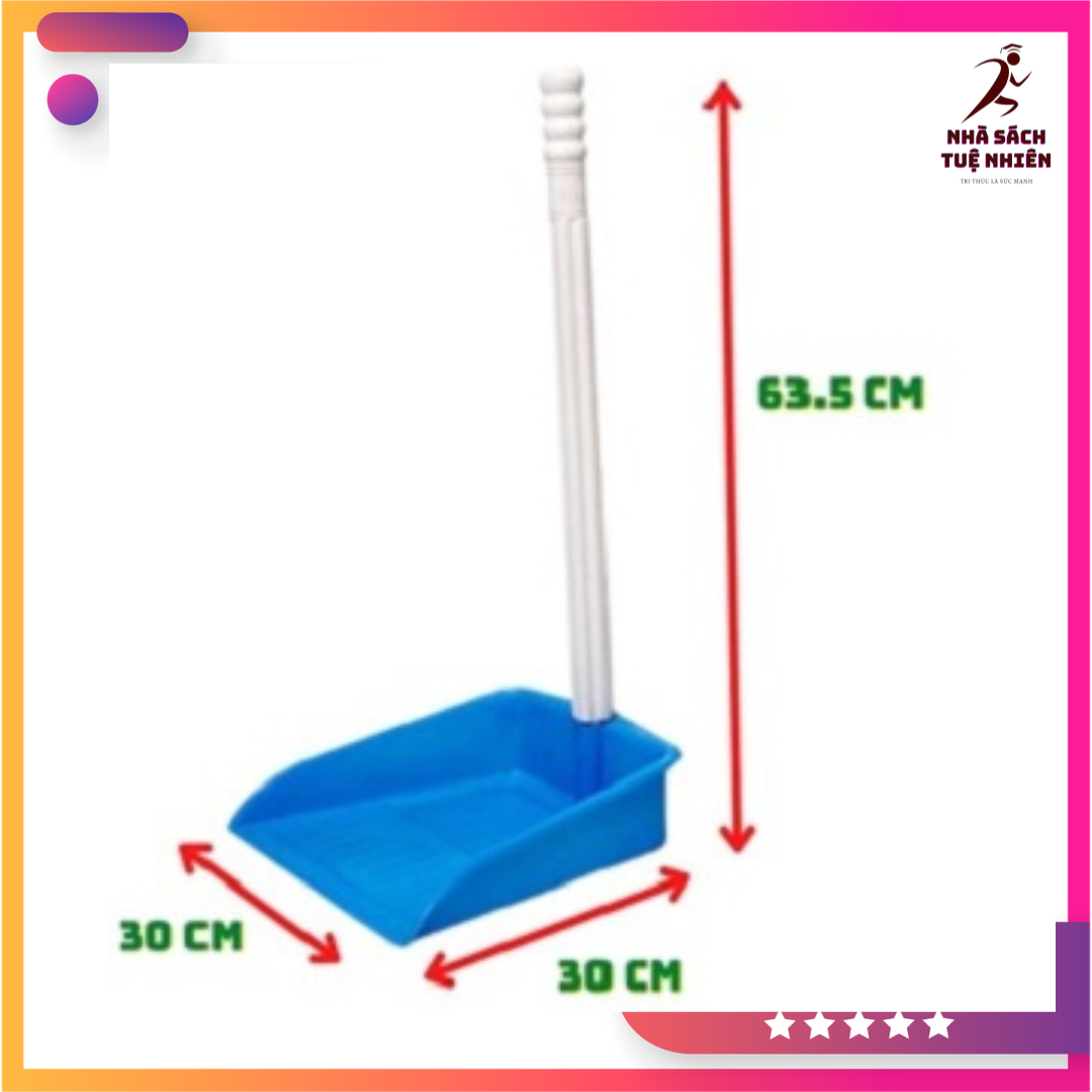 Ky hốt rác cán dài Cây hốt rác dài Xẻng hốt rác nhựa dài