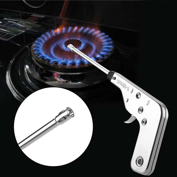 Dụng cụ mồi lửa bếp gas dài 27cm vl-light chất liệu inox