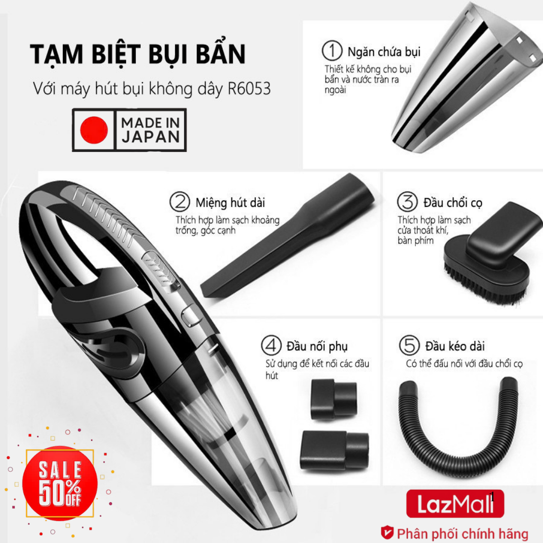 Top Bán Chạy LazMall máy hút bụi cầm tay Xe Hơi Sạc USB 558 – Mini Cầm Tay, Lực Hút Mạnh, Vệ Sinh Nội Thất Ô Tô Dễ Dàng freeship toàn quốc Giá 280,000 Đồng*Miễn phí vận chuyển