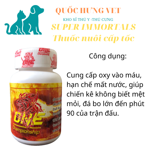 Super immortals nuôi cấp tốc gà đá gà chọi - quốc hưng vet