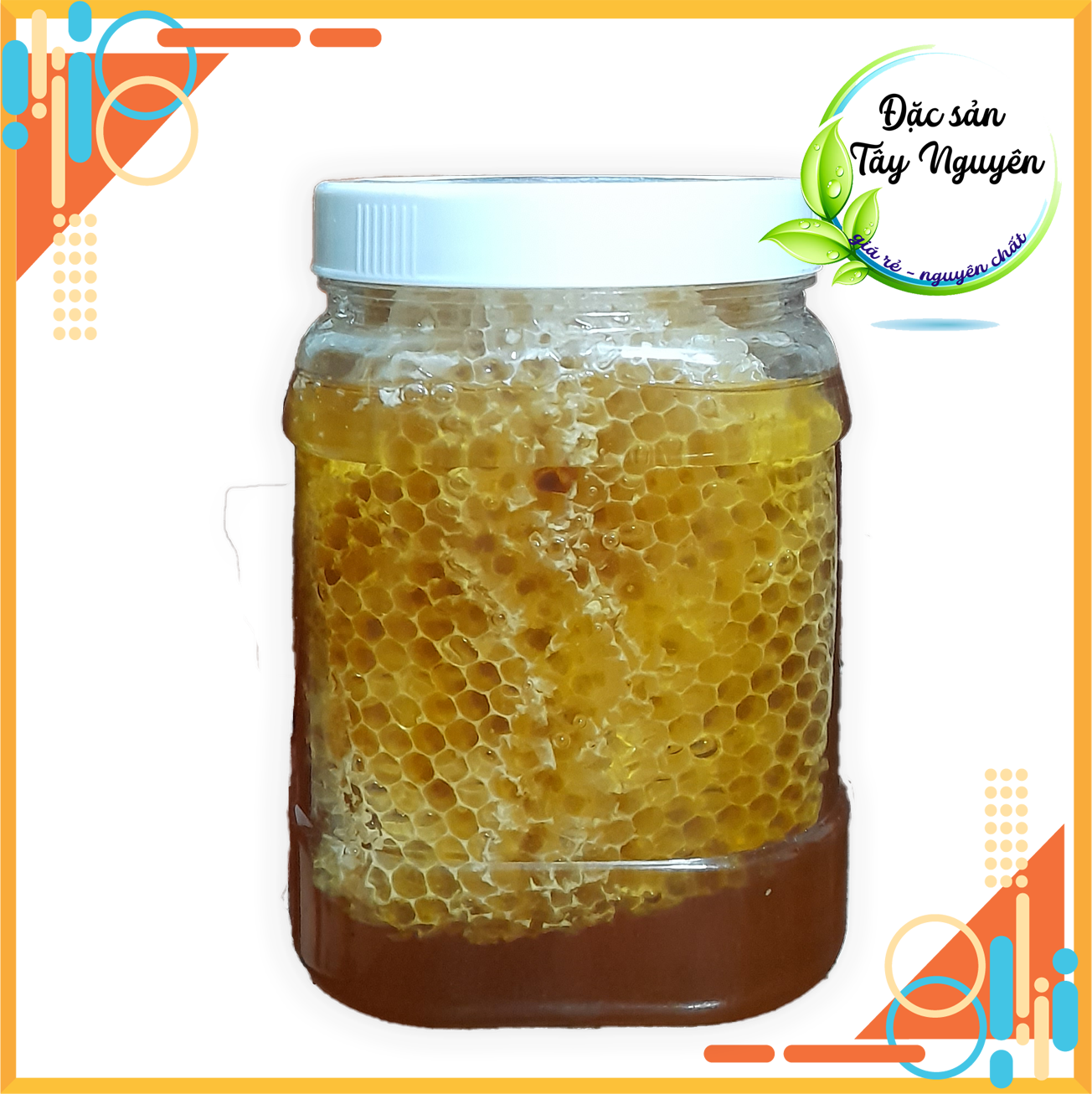 Mật ong nguyên sáp 1200gr nguyên chất