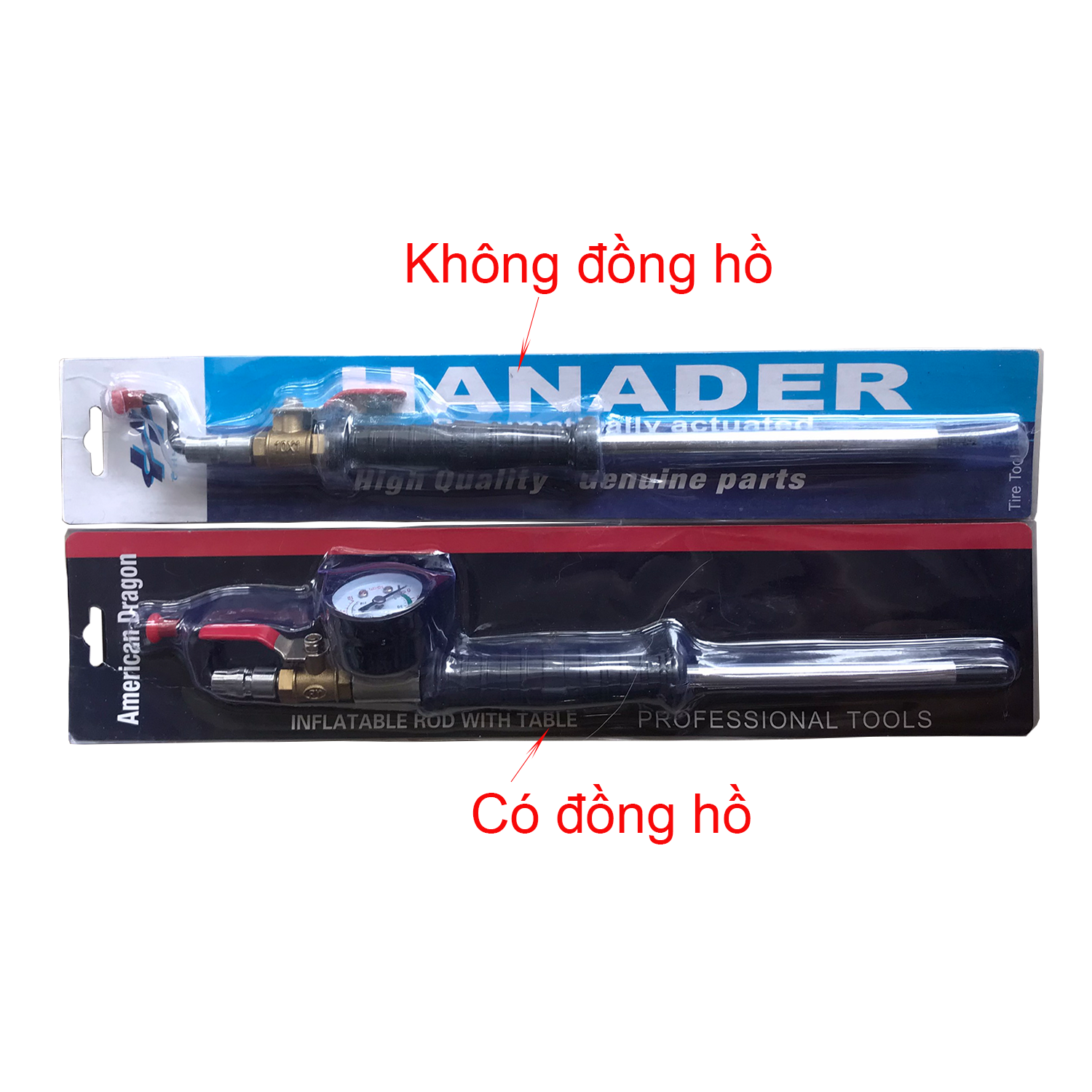Tay bơm lốp xe tải xoáy ti van