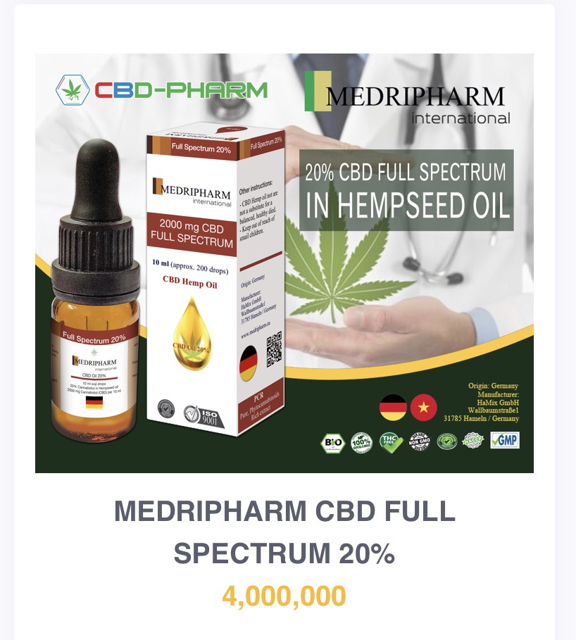 Tinh dầu Medripharm CBD full spectrum 20%