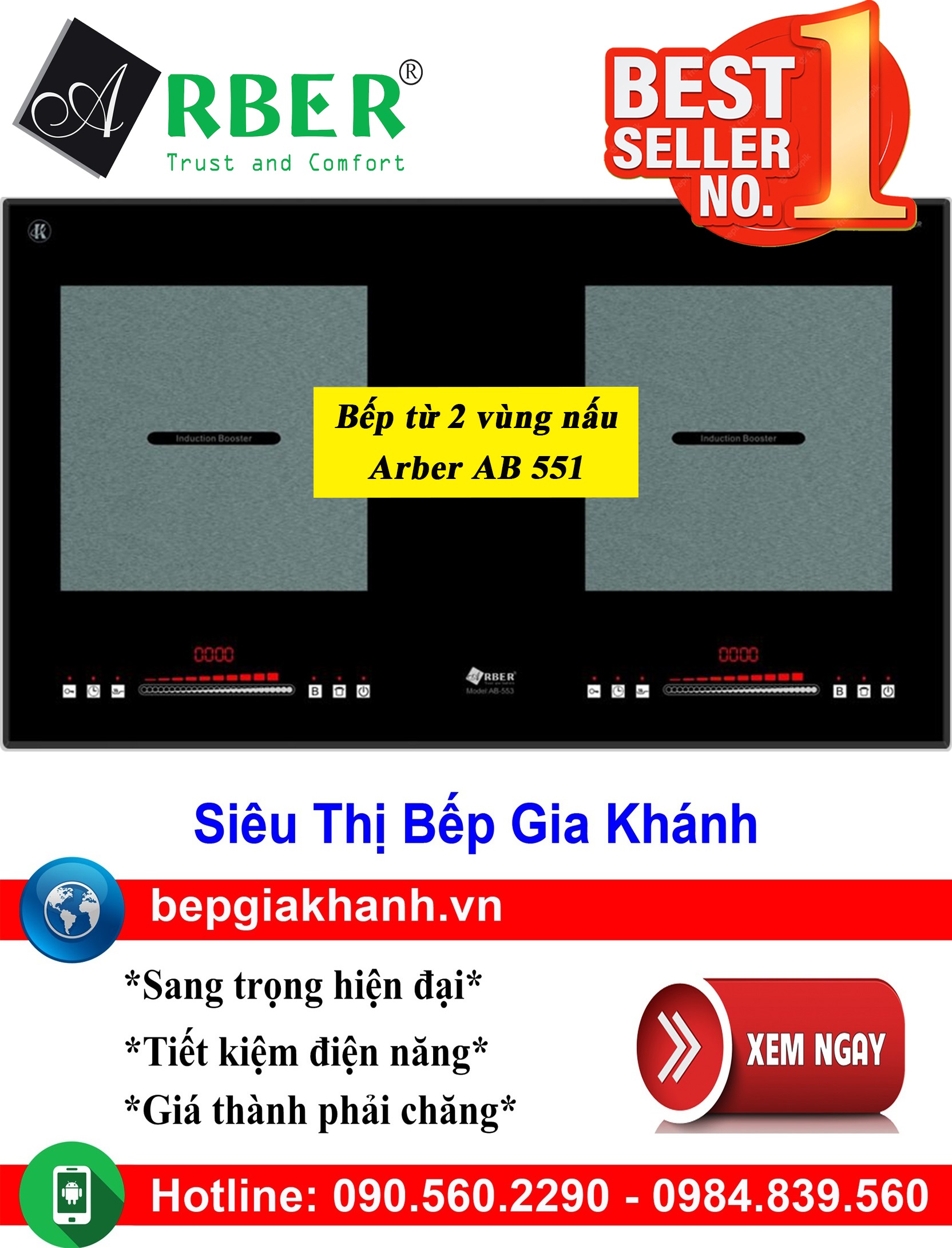 [HCM]Bếp từ đôi Arber AB 553, bếp từ, bếp điện từ, bếp từ đôi, bếp điện từ đôi, bếp từ giá rẻ, bếp điện từ giá rẻ, bếp từ đơn, bep tu don, bep tu