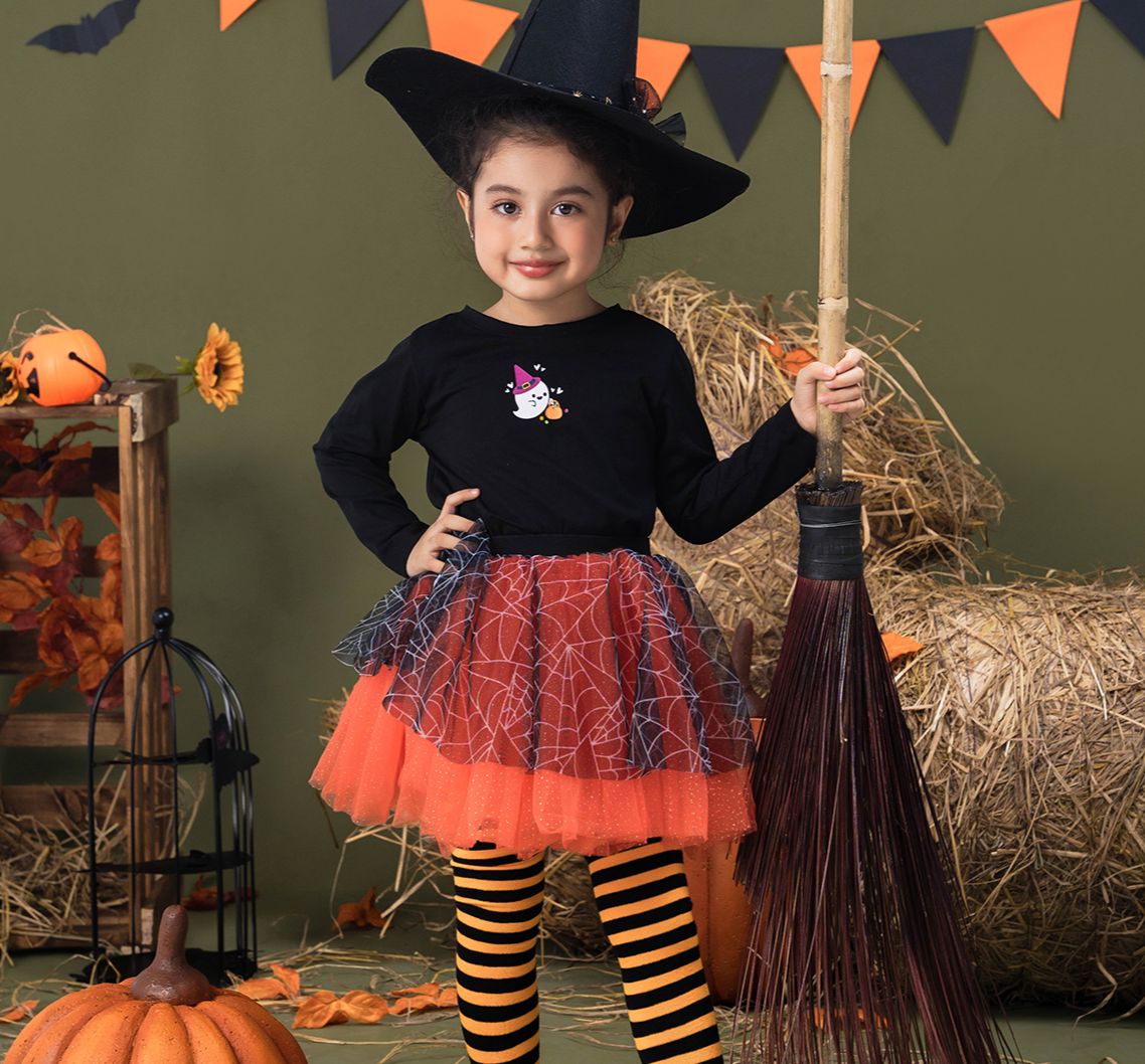 Set hoá trang bí ngô halloween bé gái [50ig1348k2ft
