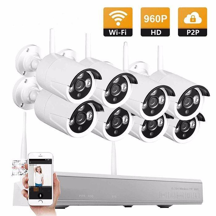 Bộ kit camera 8 kênh không dây nvr kit 1.3mp fhd