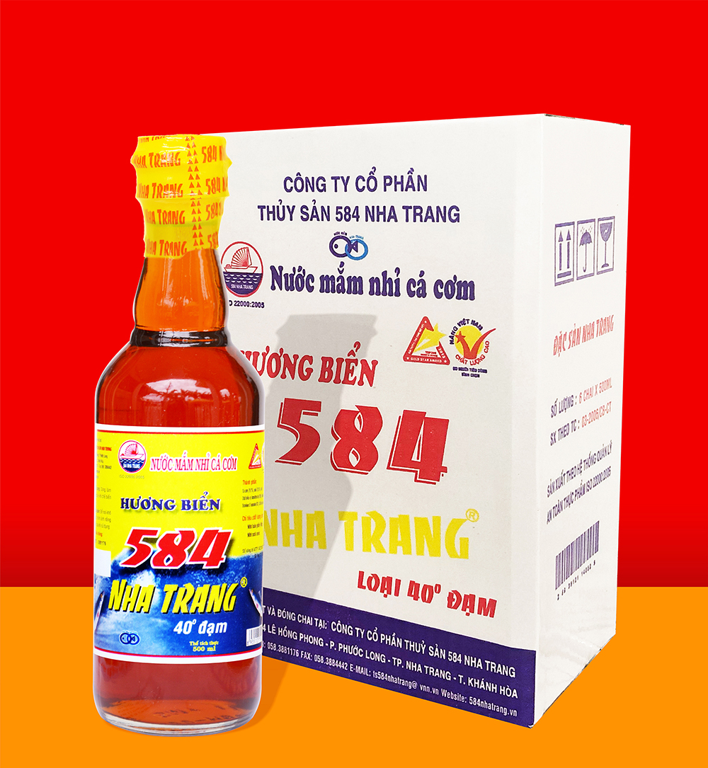 [HCM]Thùng 6 chai PET 500ml Nước Mắm Truyền Thống Cao Cấp 584 Nha Trang Độ Đạm Cao 40 Độ Đạm Date luôn mới