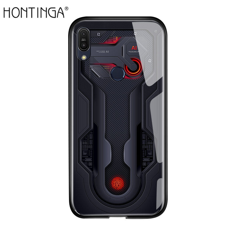 Honinga Ốp Cho Asus Zenfone Max Pro M1 ZB601KL Vỏ Ốp Lưng Bằng Kính Cường Lực Phiên Bản Chủ Đề Của Bảng Mạch Explorer