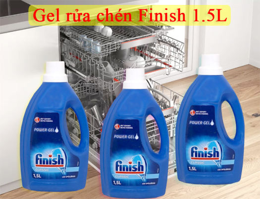 Gel rửa chén bát finish 1.3l nhập khẩu từ chlb đức + tặng viên finish