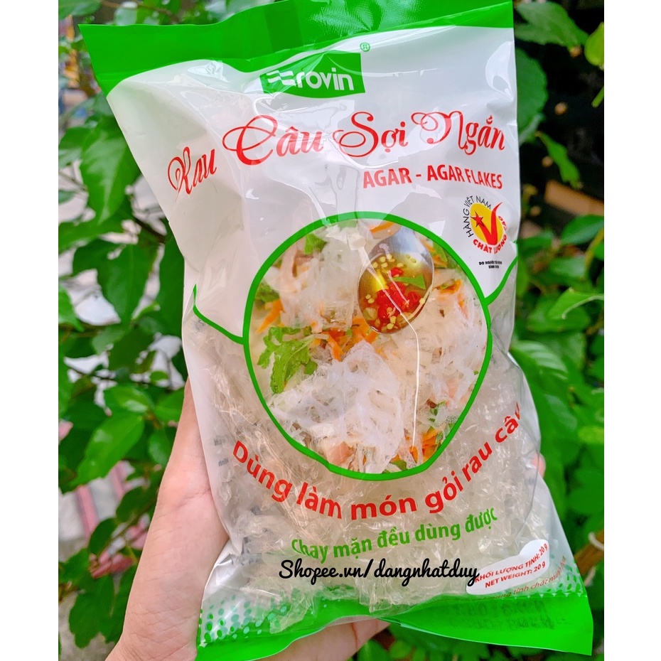 Rau câu sợi ngắn Agar Hoàng Yến gói 20 gram, trộn gỏi, nấu rau câu