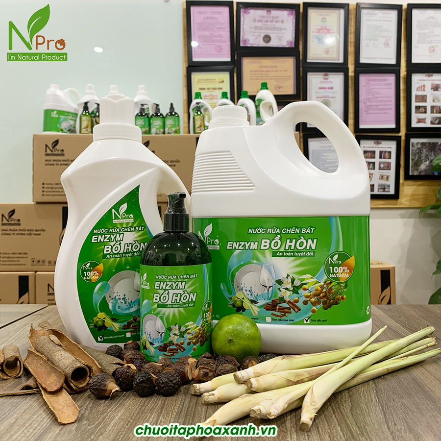 [THIÊN NHIÊN 100%] Nước Rửa Chén ENZYM BỒ HÒN Npro