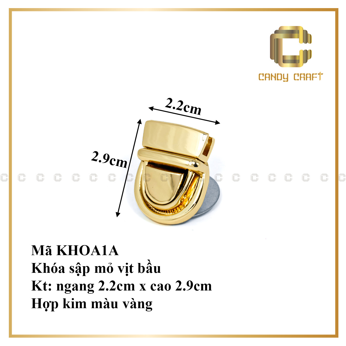 Khóa sập mỏ vịt - phụ kiện làm túi xách