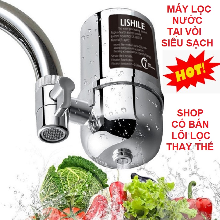 Máy lọc nước, bộ lọc nước tại vòi 7 lớp lọc hãng lishile, cao cấp, đầu lọc nước siêu sạch, dễ lắp đặt - máy lọc nước