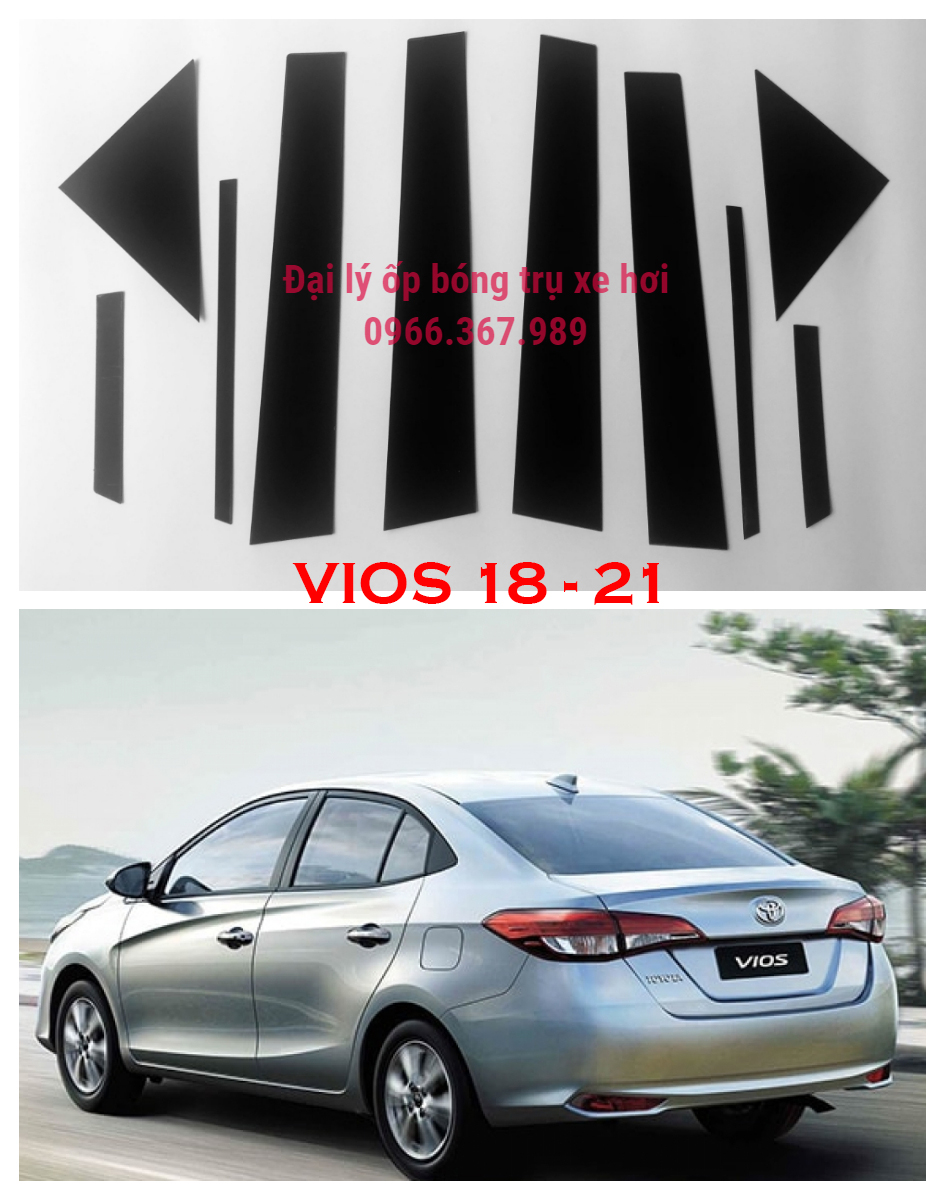 Ốp bóng trụ cửa xe ô tô Toyota Vios