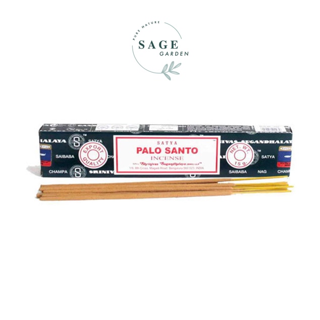 Nhang và Nụ PALO SANTO_Satya (Ấn Độ), Thanh Tẩy Năng Lượng Tiêu Cực_SAGE GARDEN