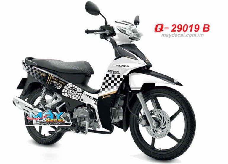 tem trùm honda blade caro đen trắng