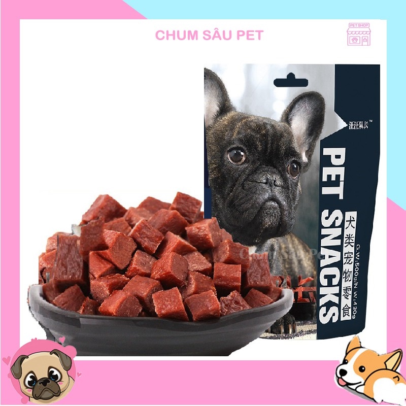 【Hàng giao ngay】 Hạt bò tươi sấy khô nguyên chất Captain (500gr) Bánh thưởng cho chó