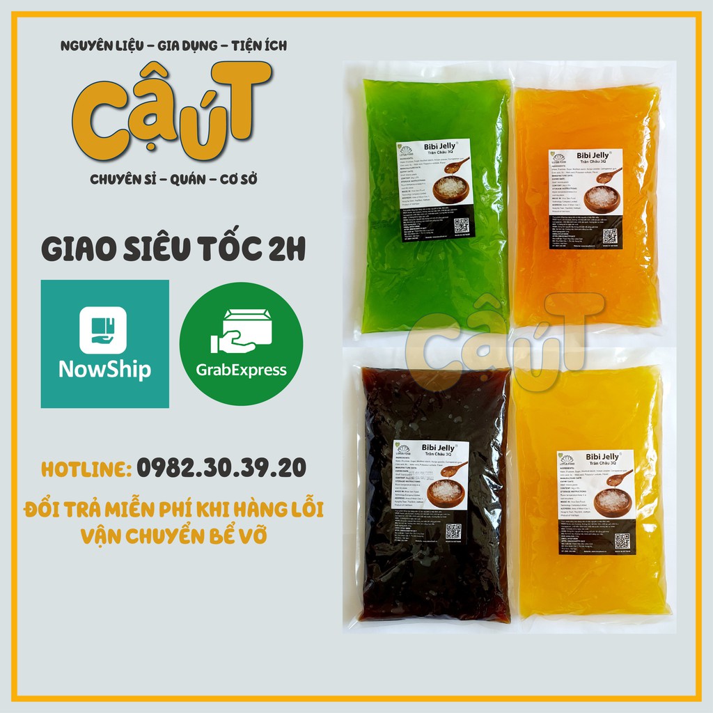 Gói 2Kg Trân Châu 3Q JELLY - TRẮNG - Bibi Jelly