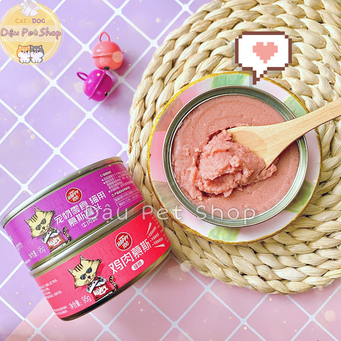 Pate Wanpy Happy 100 dạng lon 95g cho mèo