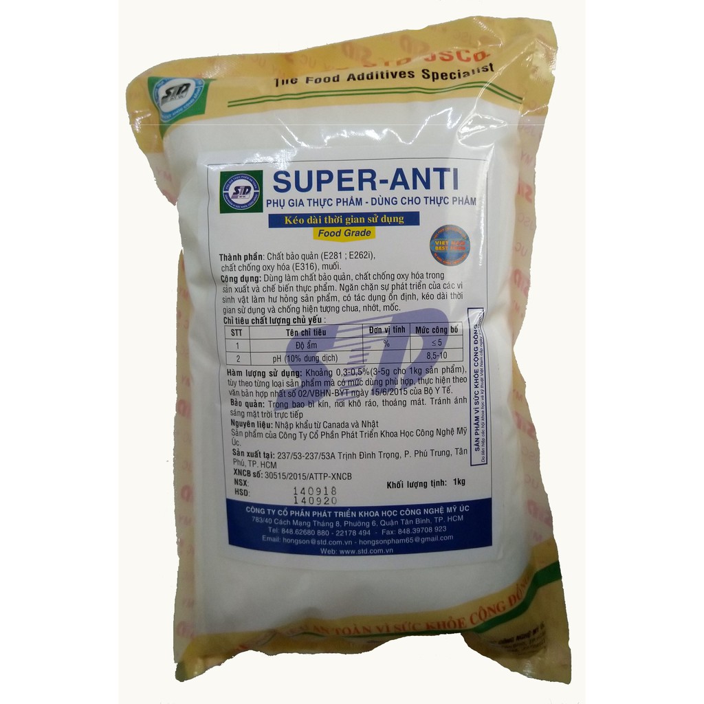 Chất bảo quản super anti 1kg
