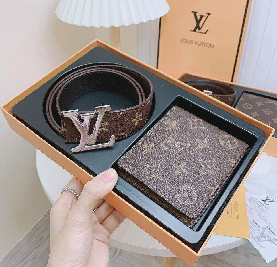 Set thắt lưng kèm ví nam cao cấp fullbox 3m414