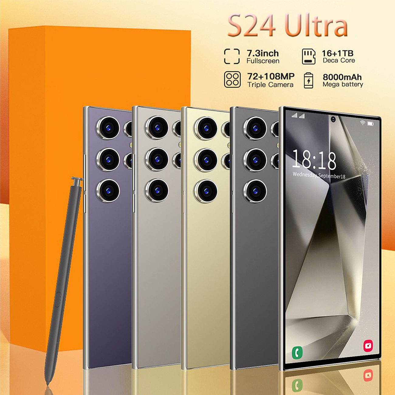 Giá cả phải chăng MỚI S24 Ultra 7.3 Inch Android Smartphone với kết nối 3G / 4G / 5G - Giá rẻ 8GB / 256GB HD Điện thoại màn hình đầy đủ Lý tưởng cho sinh viên, SIM kép, Bút vân tay bao gồm, điện thoại 4G thân thiện với ngân sách