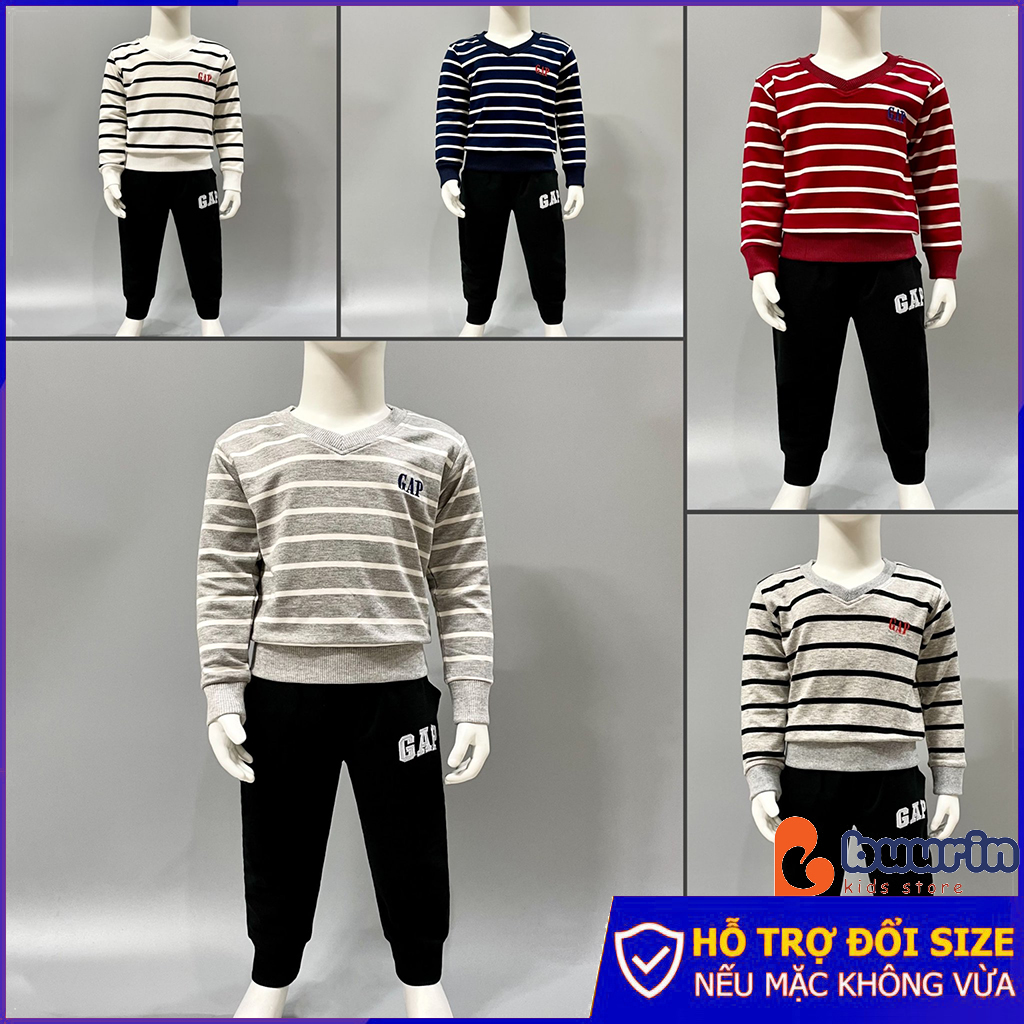 Áo thun dài tay thu đông cho bé trai 8-30kg | Cotton da cá | SQA07