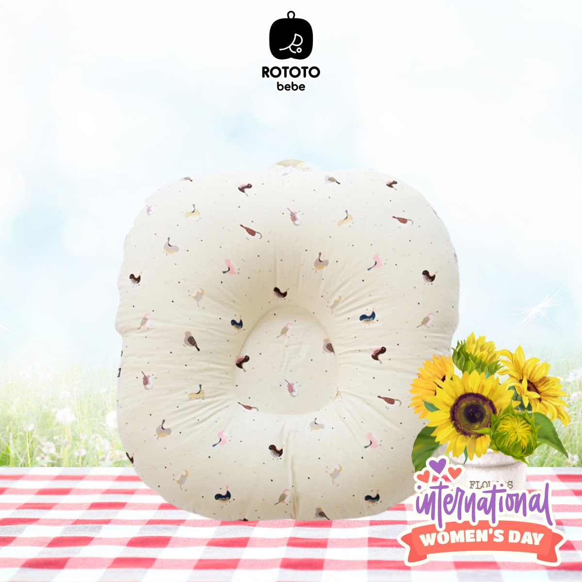 Gối chống trào ngược cho bé RototoBebe nhập khẩu Hàn Quốc - ALADDIN VINA