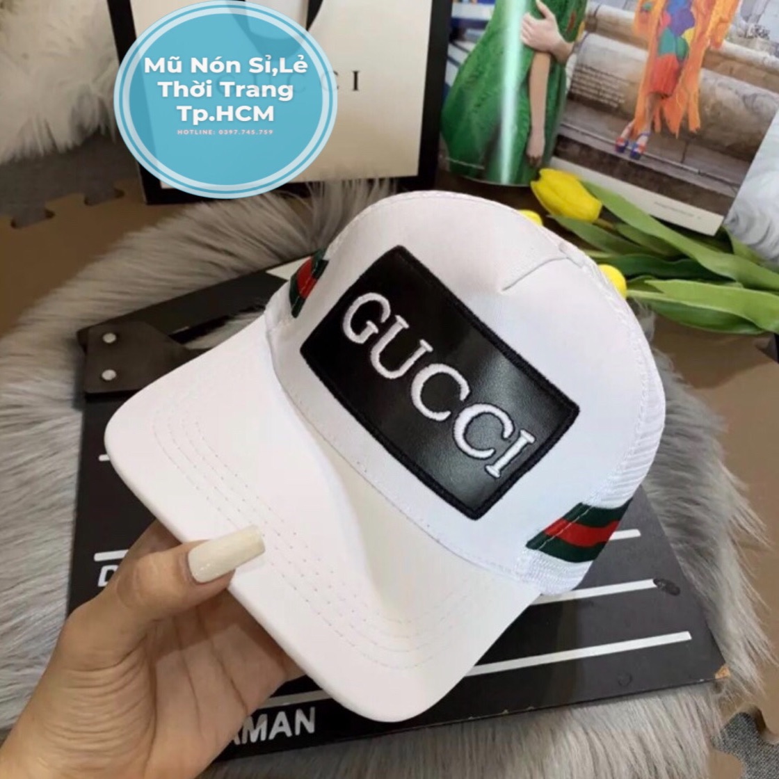 NÓN KẾT PHỐI DA THÊU CHỮ G CÁ TÍNH, MŨ LƯỠI TRAI PHỐI VIỀN CỰC XỊN