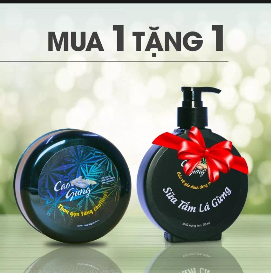 Gel tan mỡ cao gừng cát tường mua 1 tặng 1 sữa tắm 300ml