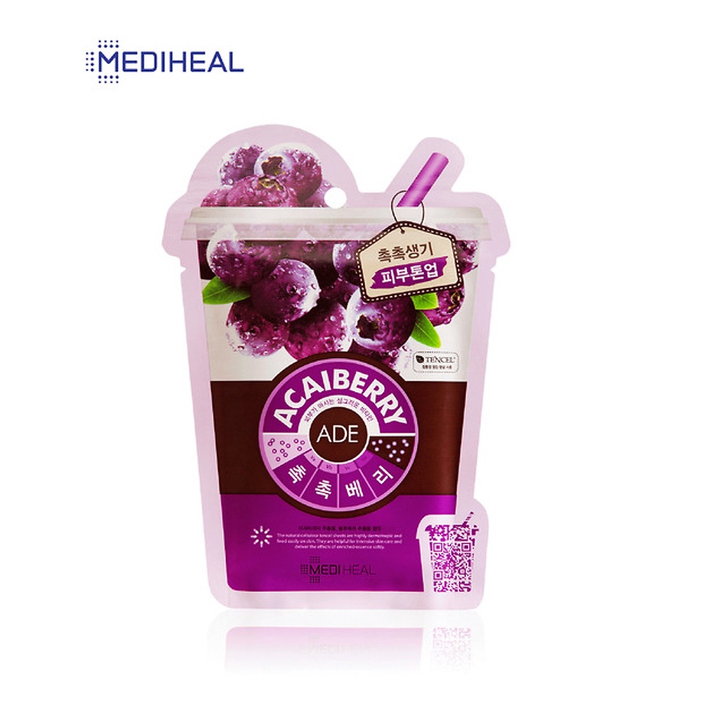 Mặt Nạ Tinh Chất Việt Quất Ngăn Ngừa Lão Hóa Da Mediheal Acaiberry Vita Mask 20ml -  Mỹ phẩm Mai