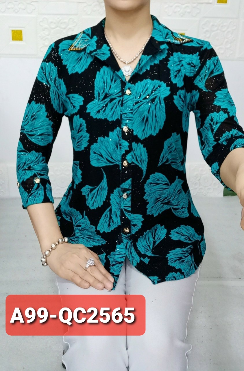 Áo sơ mi trung niên nhũ lưới 2 lớp cao cấp