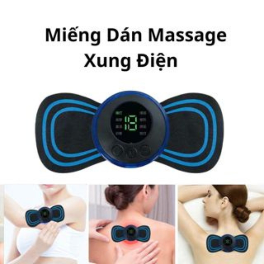 Máy massage cổ vai gáy, máy massage xung điện mini với 8 chế độ mát-xa giúp thư giãn giảm đau nhức hiệu quả