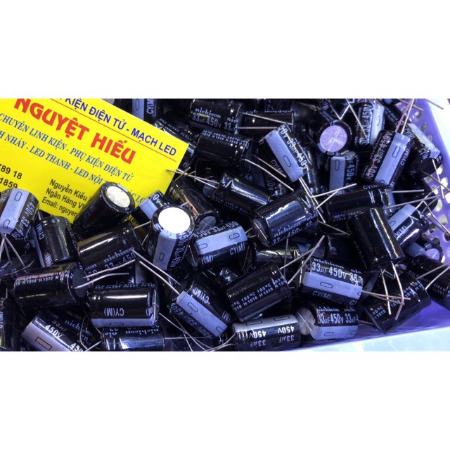 Set 5 con tụ hoá 33uf - 450v