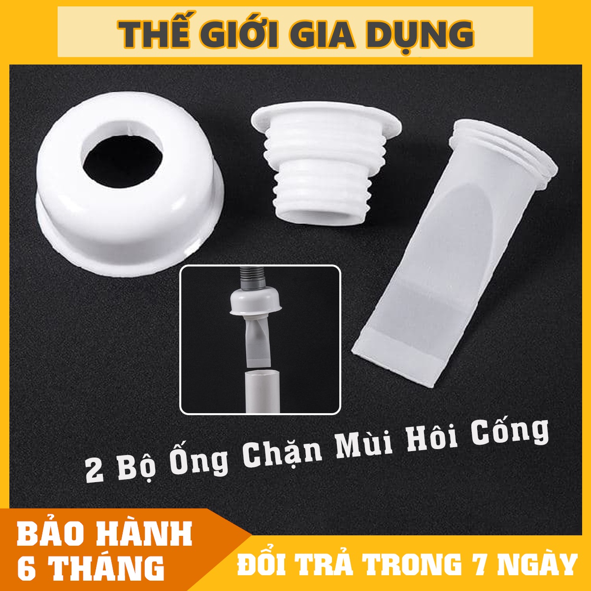 2 Bộ Ống Chặn Mùi Hôi Cống (6 chi tiết)