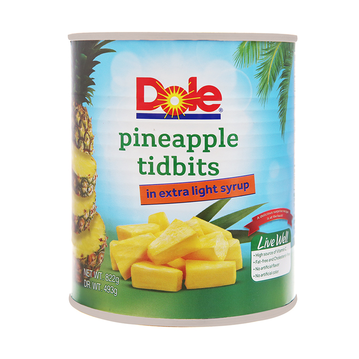 Dứa tươi miếng nhỏ dole 822g - sibmart - sm0415