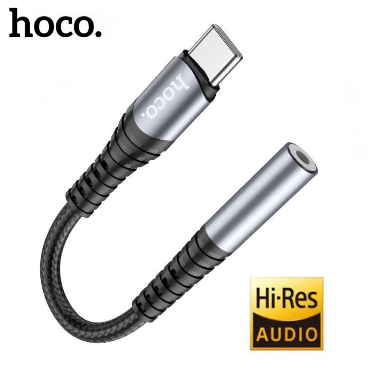 Jack chuyển đổi tai nghe type c sang 3.5mm có mic nói chính hãng Hoco dùng cho samsung xiaomi