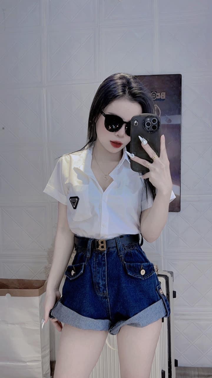 Sơ mi cộc tay nam nữ , Sơ mi cộc tay in logo Chất sơ mi lụa , Sơ mi cộc tay cotton lụa nam nữ cực chất hót hót hóttren