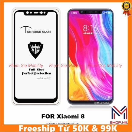 Cường Lực Xiaomi Mi 8/Mi 8Se/Mi 8 Lite Full Màn Full Keo Không Chấm Li Ti Mi8Se Mi 8Se Mi 8 Se Mi 8