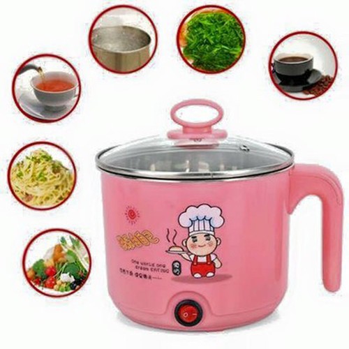 Nồi điện nấu mì luộc trứng cực nhanh - ca nấu mì siêu tốc nồi lẩu điện mini đa năng