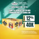 Thùng 24 lon nước táo lên men Strongbow Mix vị 320ml/lon