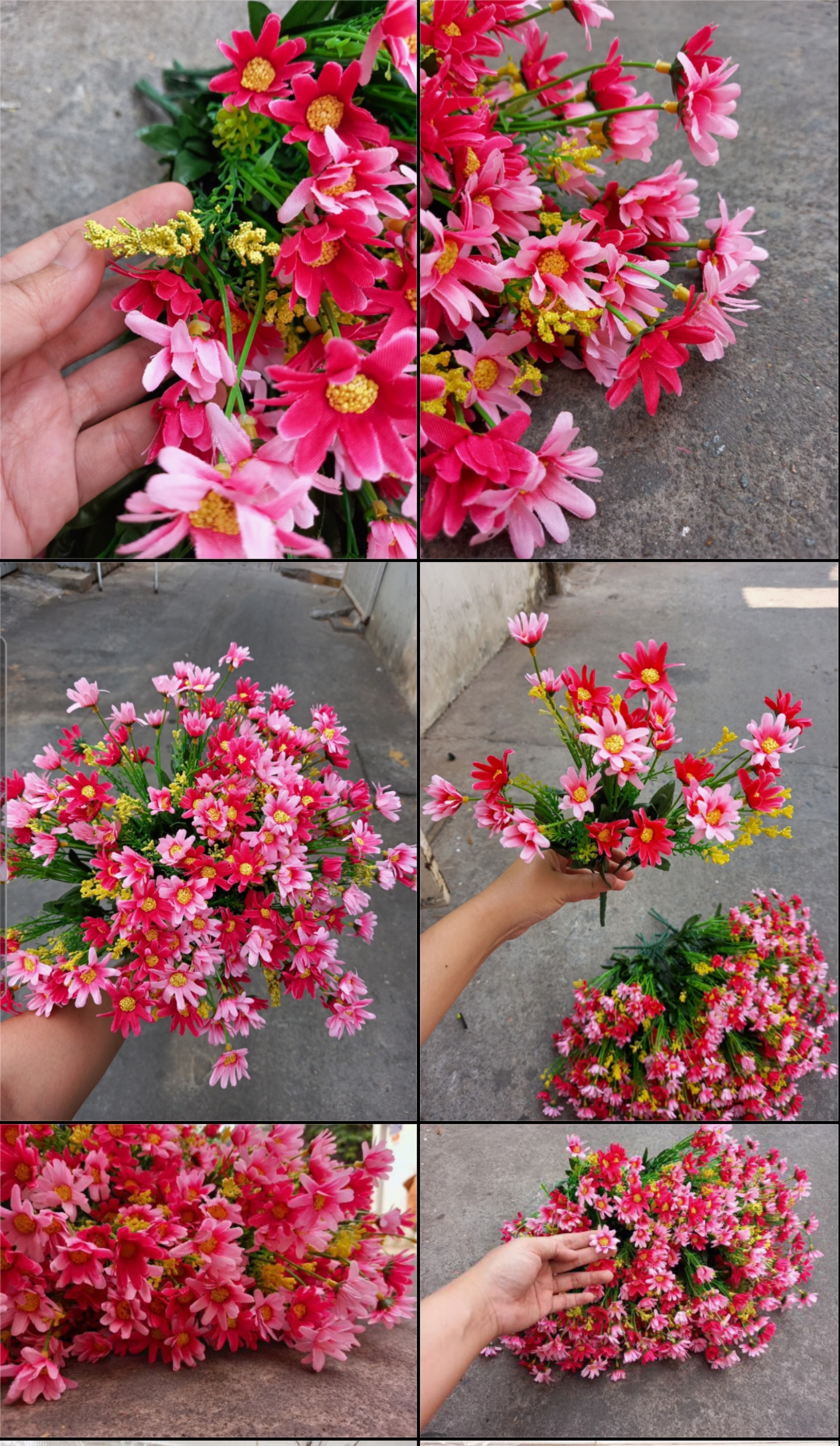 [HCM]1 bụi cúc họa mi giả 7 nhánh - Hoa giả - Hương Flower